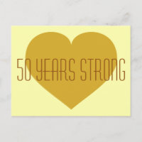 50 anos Forte coração de ouro sólido