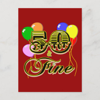 Cartão Postal 50 e presentes de aniversário e Roupa