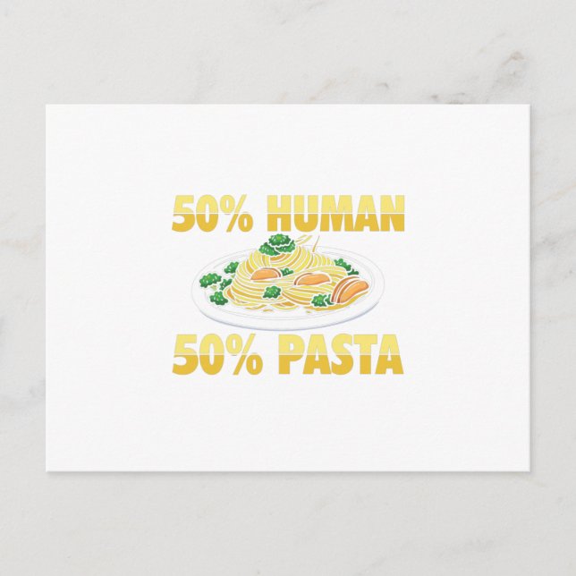 Cartão Postal 50% Massa Humana 50% | Noodles Gift Idea (Frente)