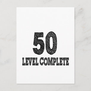 Cartão Postal 50 Nível Completo de Aniversário