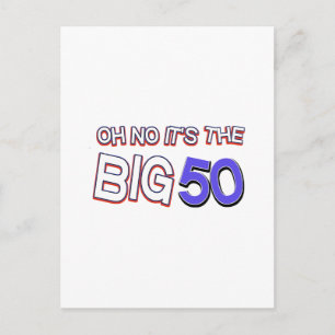 Cartão Postal 50th birthday designs