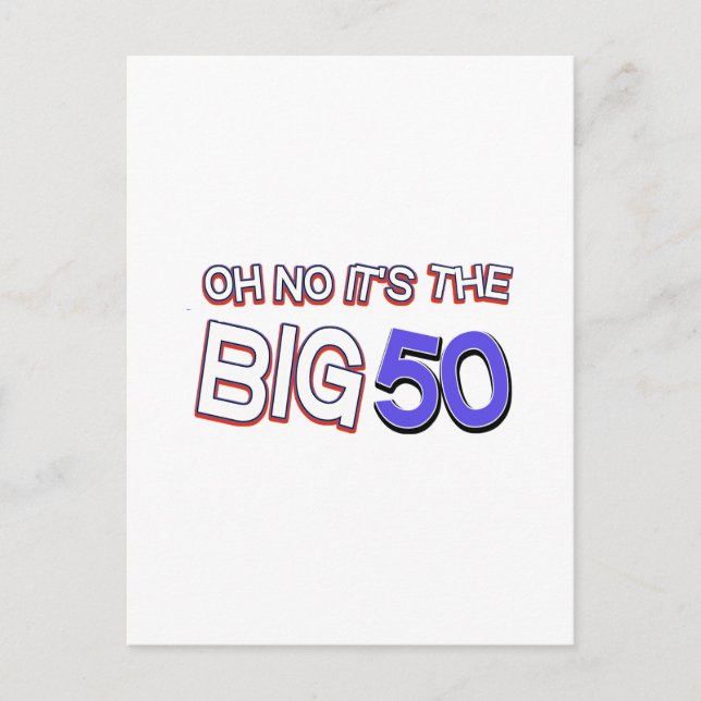 Cartão Postal 50th birthday designs (Frente)