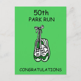 Cartão Postal 50th Park Run Parabéns