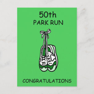 Cartão Postal 50th Park Run Parabéns