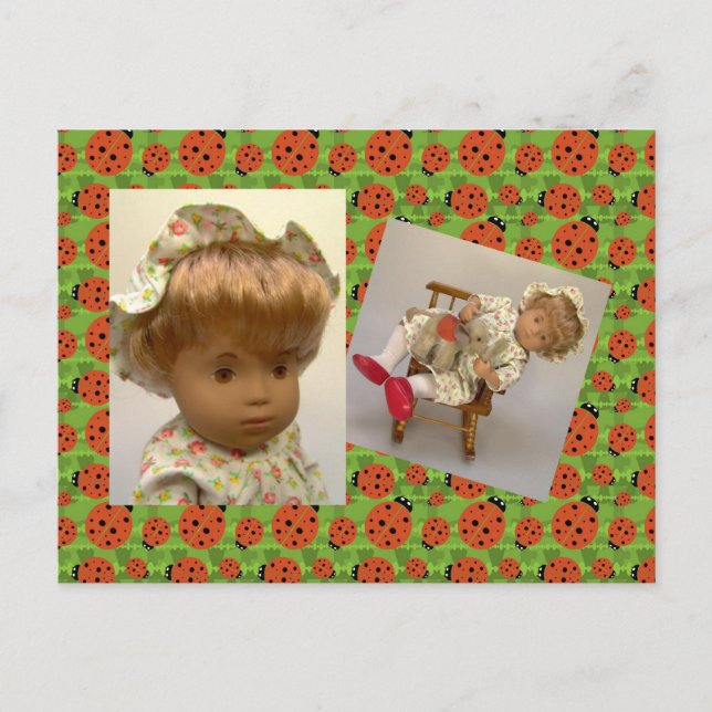 Cartão Postal 514s Sasha Baby Rosie Flower Dress Postkarte (Frente)