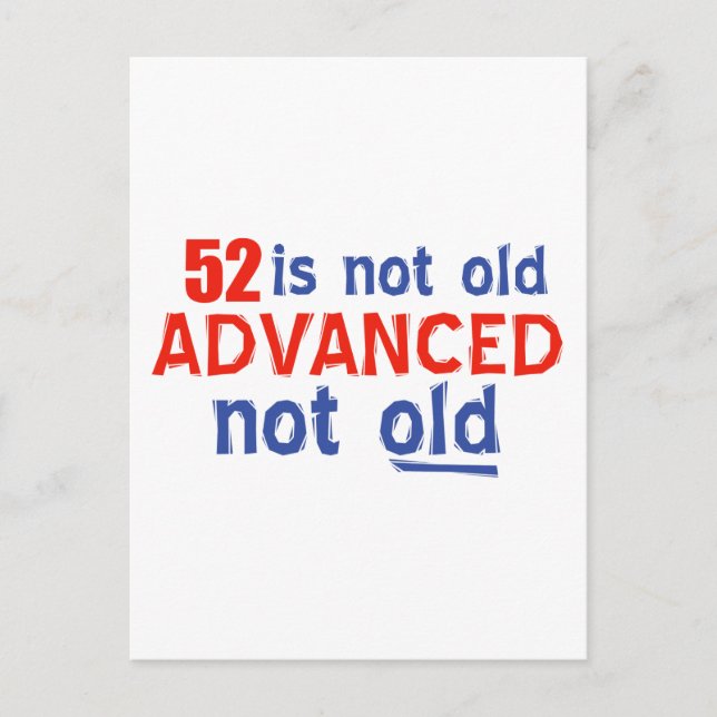 Cartão Postal 52 anos designs de aniversário antigos (Frente)