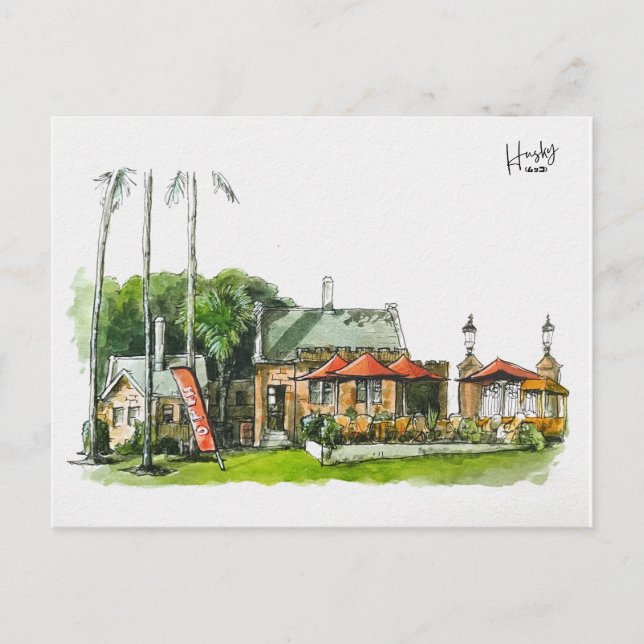 Cartão Postal 52: café do parque Victoria (Frente)