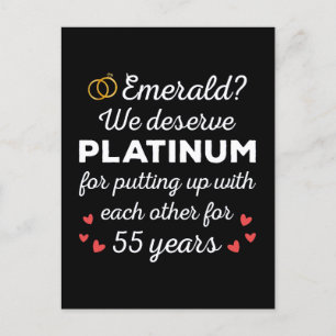 Cartão Postal 55º aniversário de casamento I - Casal Engraçado E