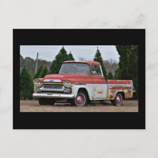 Cartão Postal 59 Chevy in an Arkansas Christmas Tree Farm