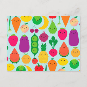 Cartão Postal 5 A Frutas e vegetais por dia