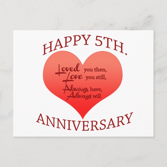 Cartão Postal 5. Aniversário (Frente)