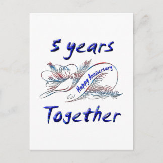 Cartão Postal 5 Anos Juntos