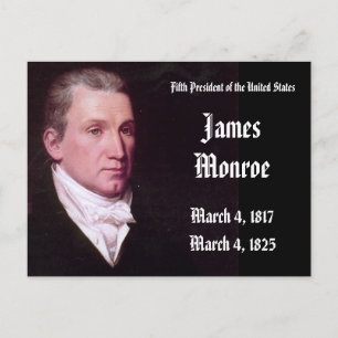 Cartão Postal 5 dos Estados Unidos James Monroe