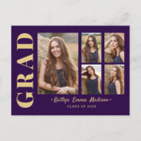 5 Formando Fotográfico Colagem Script Moderno Roxo