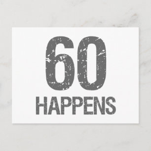 Cartão Postal 60º aniversário engraçado