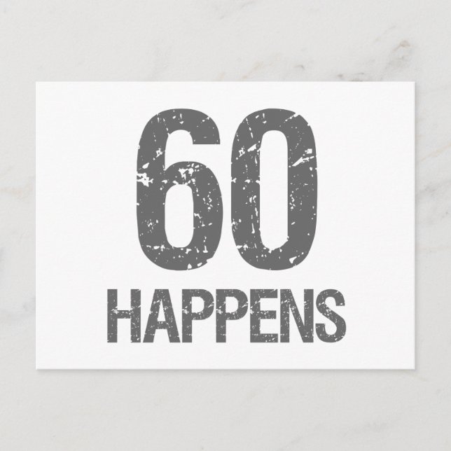 Cartão Postal 60º aniversário engraçado (Frente)