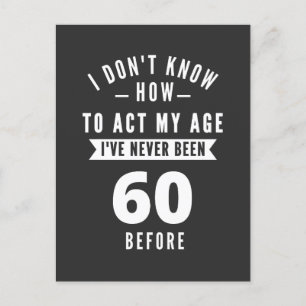 Cartão Postal 60 e Fabuloso / Feliz 60º Aniversário