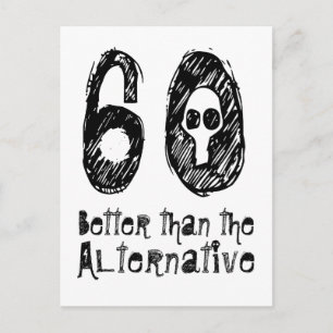 Cartão Postal 60 melhor que o Alternativo 60º aniversário engraç