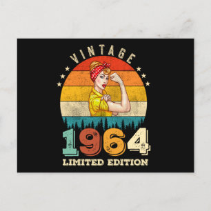 Cartão Postal 61 Anos de Idade Aniversário 1964 Vintage 61º Aniv