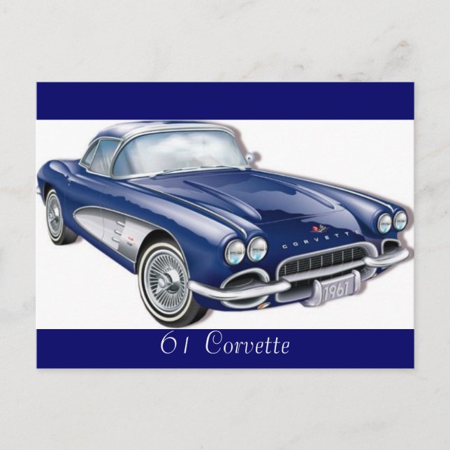 Cartão Postal 61CorvetteGlitzie, 61 Corvette (Frente)