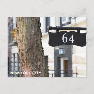 Cartão Postal 64 Brownstones de Nova York Upper West Side NYC