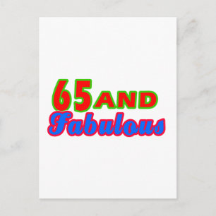 Cartão Postal 65 e Designs de aniversário fabulosos
