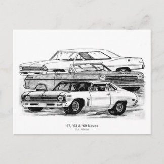 Cartão Postal 67, 63, 69 Novas - BW sem borda