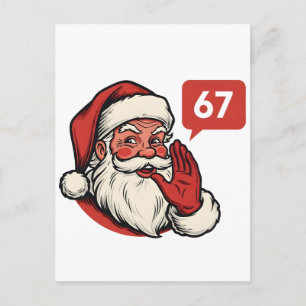 Cartão Postal 67 Natal Alegre Seis Sete Brainrot Papai Noel