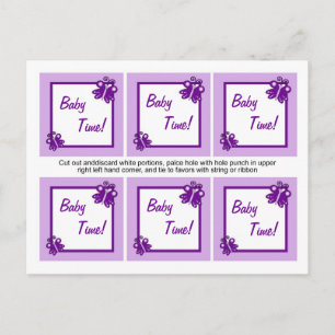 Cartão Postal 6 Marcas Favoráveis Borboleta Primavera Roxa