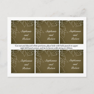 Cartão Postal 6 Marcas Favoritas Moderna outono Floral Queda Cas