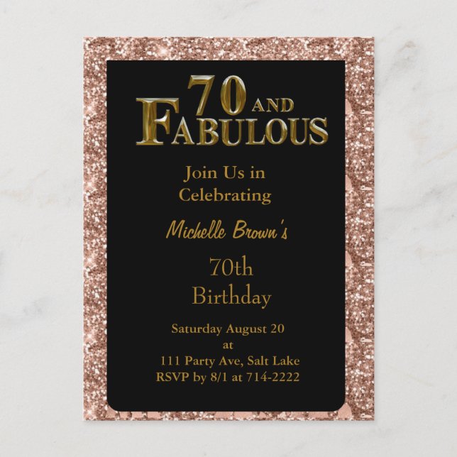 Cartão Postal 70º Aniversário  (Frente)