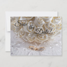 Cartão Postal 7060-Buquê de Casamento e Anéis