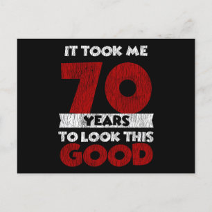 Cartão Postal 70 Anos de Idade Fazer Aniversário Me Fez Parecer 