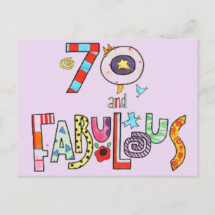 Cartão Postal 70 e Fabuloso Feliz 70º Aniversário