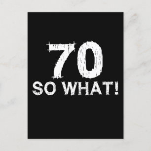 Cartão Postal 70 Então? - 70º Aniversário Divertido