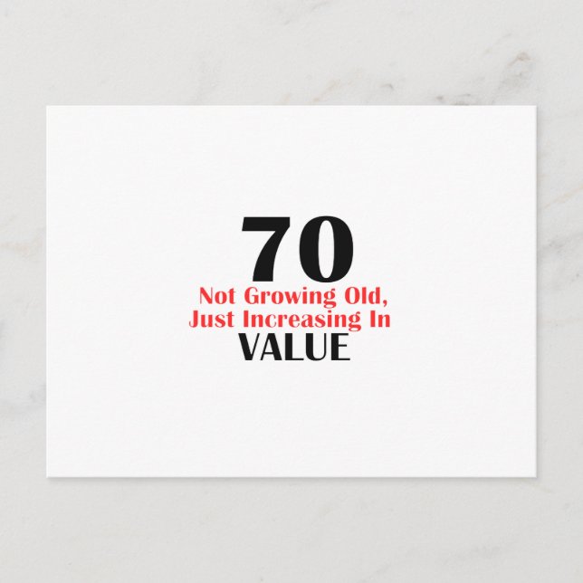 Cartão Postal 70 years old birthday designs (Frente)