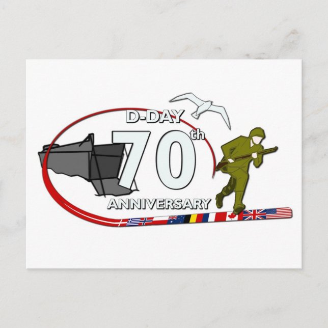 Cartão Postal 70ème anniversaire du Débarquement de Normandie (Frente)