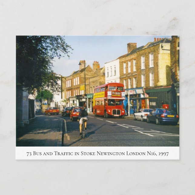 Cartão Postal 73 ônibus na Rua da Igreja na Tarde Sun, 1997 (Frente)