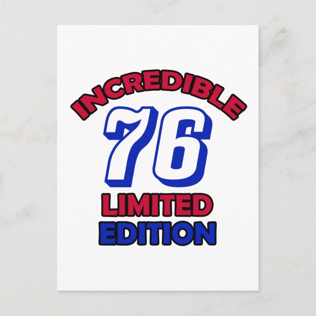 Cartão Postal 76th Birthday Design (Frente)