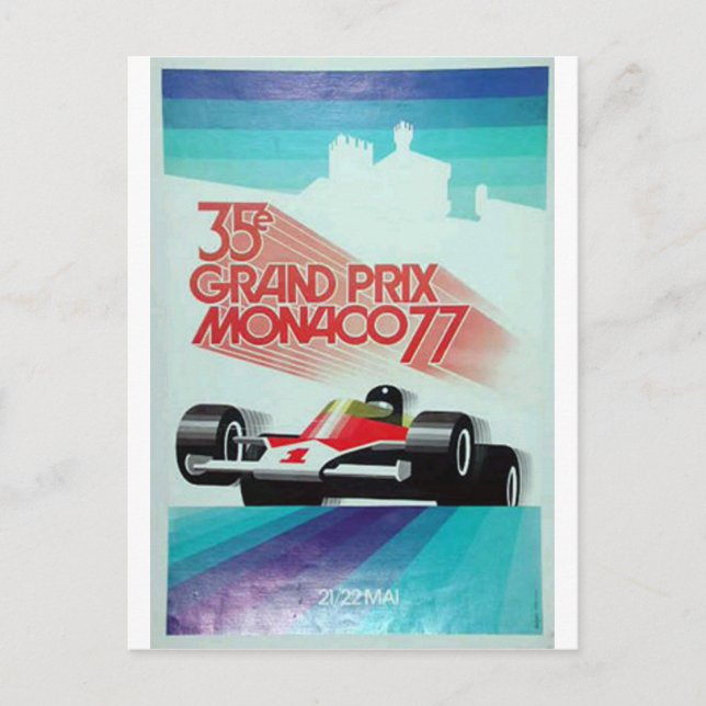 Cartão Postal 77 Monoco Grande Prix (Frente)
