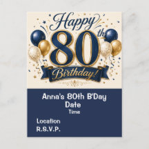 80 Aniversário Salve a Data