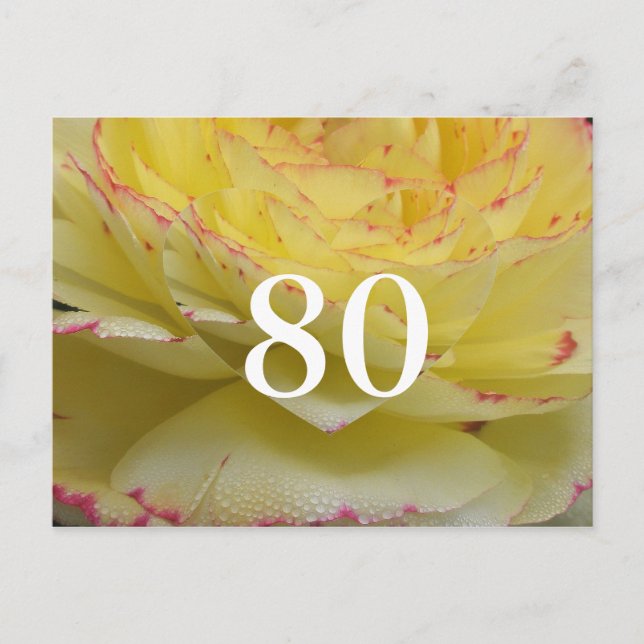 Cartão Postal 80 Birthday (Frente)