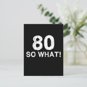 Cartão Postal 80 Então e 80 Aniversário Engraçado