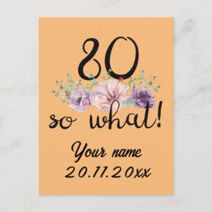 Cartão Postal 80 Então Que 80º Aniversário Divertido