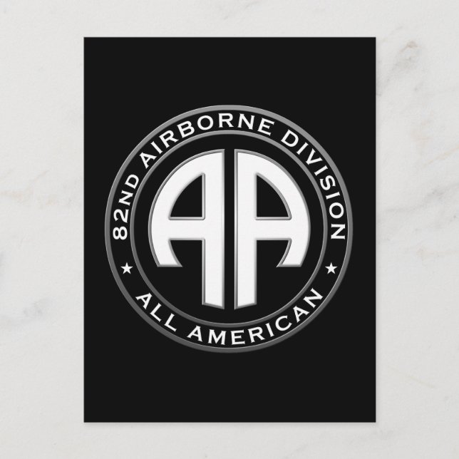 Cartão Postal 82ª Divisão de Transporte Aéreo Patch Casual (Frente)