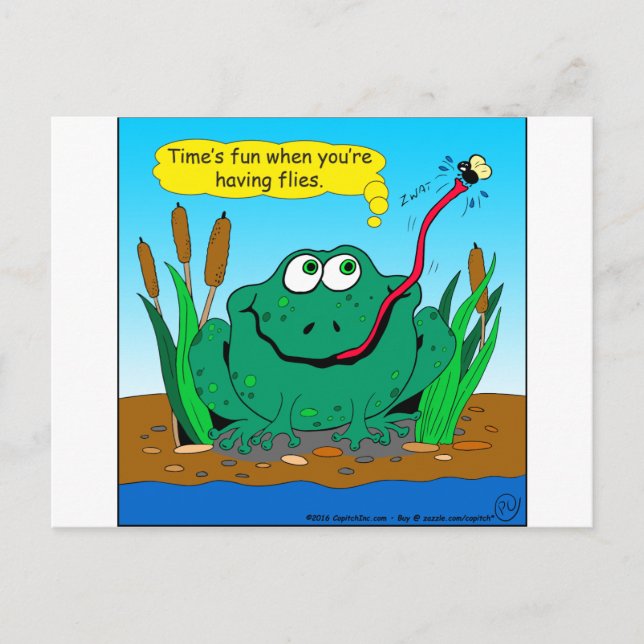 Cartão Postal 833 vezes voa cartoon (Frente)