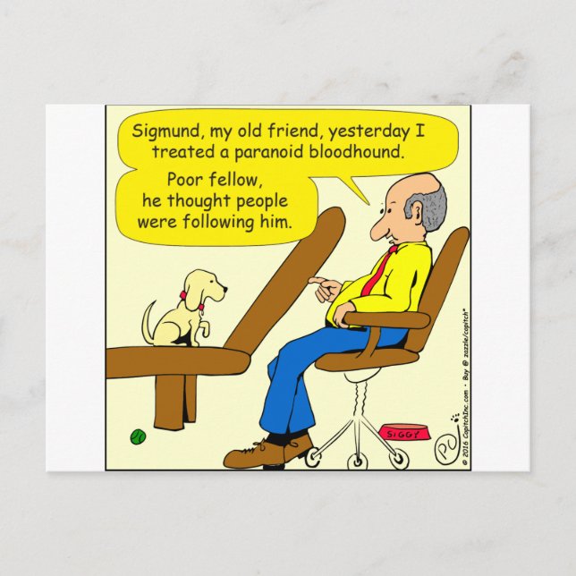 Cartão Postal 856 desenho animado paranoico (Frente)