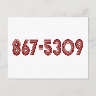 CARTÃO POSTAL 867-5309