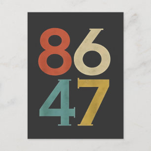 Cartão Postal 86 47 Bomba de retro Legal Anti-Trump