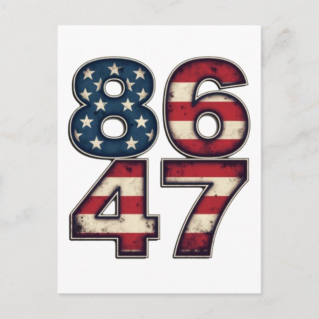 Cartão Postal 86 47 Orgulho Maga Trump Presidente Dia da Inaugur (Frente)